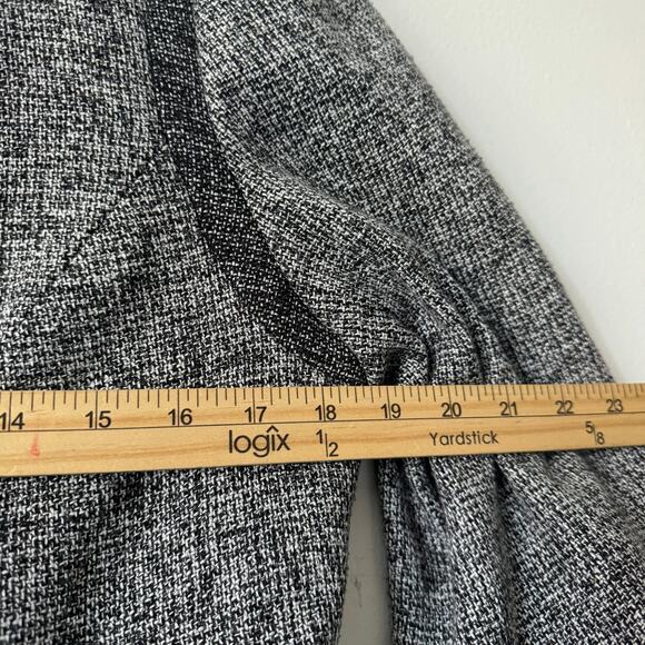 Vtg The Limited Blazer Womens Large Black Tweed Fringe Business Old Money Twee - Picture 8 of 10